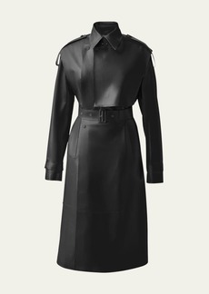 Mackage Adriana Belted Leather Trench Coat