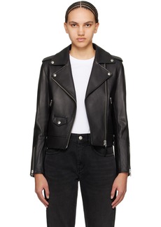 MACKAGE Black Baya Leather Biker Jacket