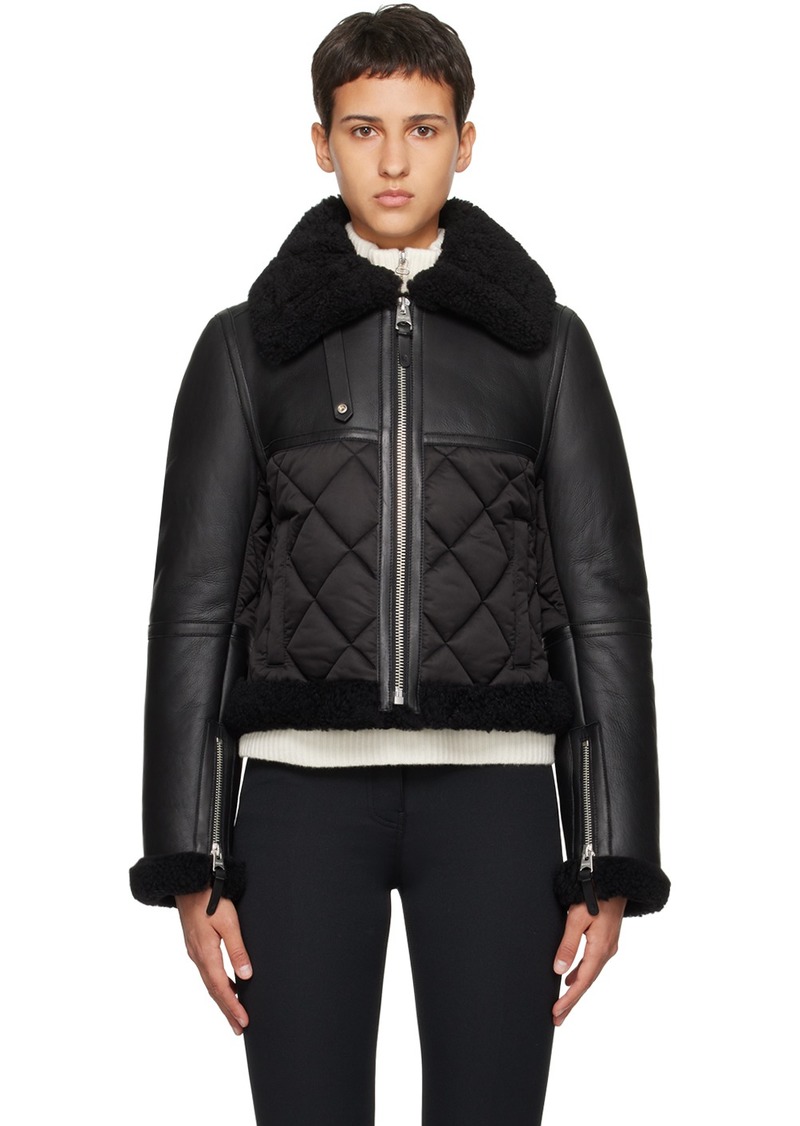 MACKAGE Black Tulip Shearling Jacket