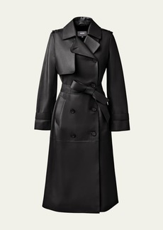 Mackage Gael Belted Leather Trench Coat