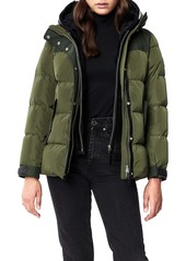 Mackage Rania Water Resistant Down Puffer Coat with Removable Genuine Shearling Bib