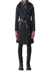 Mackage Shia Water Resistant Wool Coat With Removable Puffer Insert in Black at Nordstrom