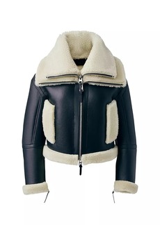 Mackage Penelopa Shearling-Trimmed Oversized Leather Jacket