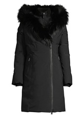 Mackage Trish Silver Fox Fur-Trim & Rabbit Fur-Line Down Coat