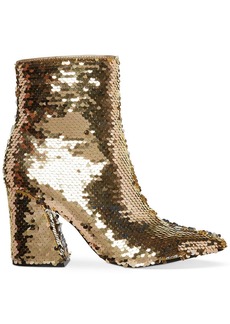 Madden Girl Cody Womens Sequined Pointed Toe Mid-Calf Boots