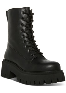 Madden Girl Knight Womens Faux Leather Lug Sole Combat & Lace-Up Boots