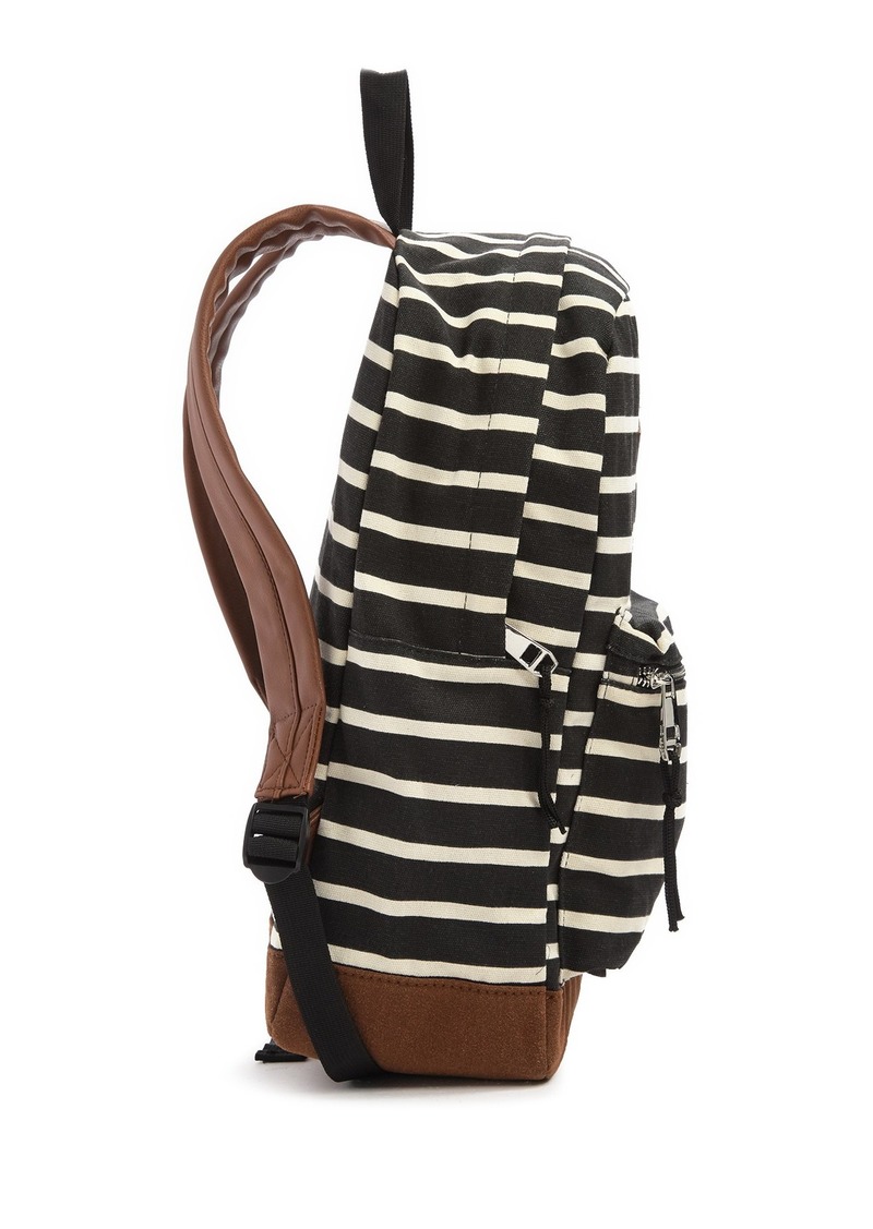 madden girl striped canvas backpack