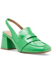 Madden Girl Britanna Slingback Tailored Loafer Pumps - Green Patent