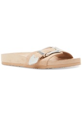 Madden Girl Brookk Buckled Footbed Slide Flat Sandals - Sand