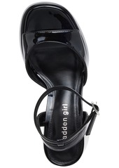 Madden Girl Caicos Ankle-Strap Platform Dress Sandals - Black Patent