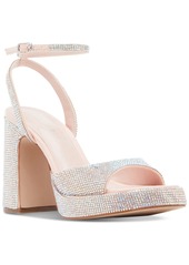 Madden Girl Caicos-r Ankle-Strap Embellished Platform Dress Sandals - Blush Rhinestone