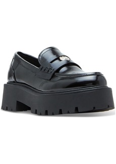 Madden Girl Calistaa Platform Lug Sole Penny Loafers - Black Box