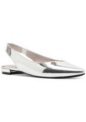 Madden Girl Deviin Pointed-Toe Slingback Flats - Black Patent