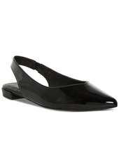 Madden Girl Deviin Pointed-Toe Slingback Flats - Black Patent