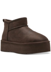 Madden Girl Embracce Cozy Mini Platform Booties - Dark Brown