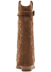 Madden Girl Joe Cuffed Wedge Western Dress Booties - Brown Ruboff