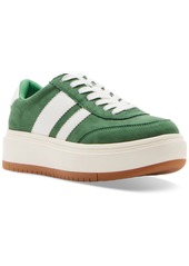 Madden Girl Navida Lace-Up Low-Top Platform Sneakers - Green/White