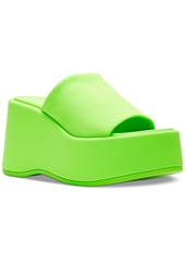 Madden Girl Nico Platform Wedge Sandals - Neon Lime