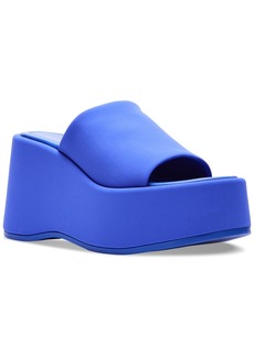 Madden Girl Nico Platform Wedge Sandals - Neon Blue