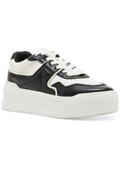 Madden Girl Oley Lace-Up Platform Court Sneakers - White/Black