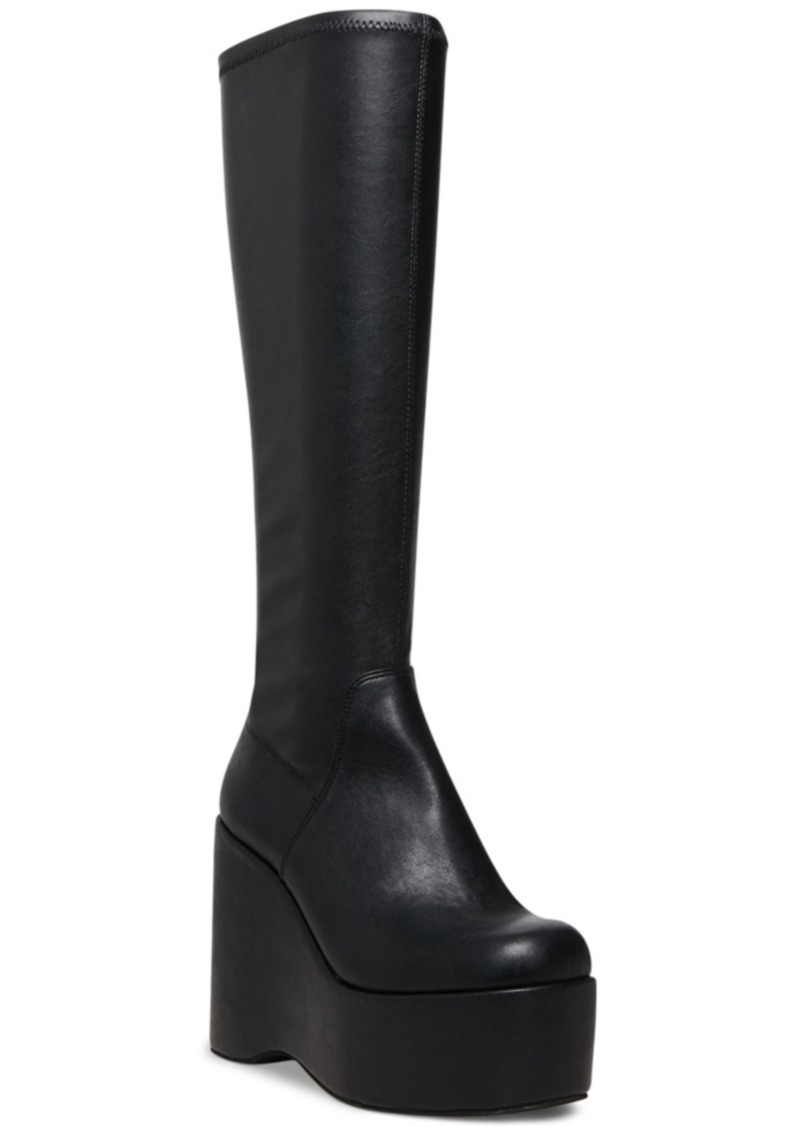 stomp platform wedge boots