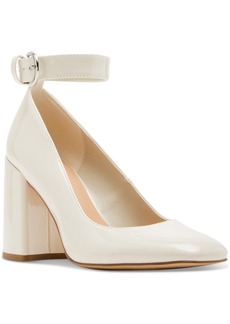 Madden Girl Whishing Two-Piece Block-Heel Pumps - Ecru Patent