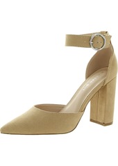 Madden Girl Saaxon Womens Microsuede Ankle Strap Pumps