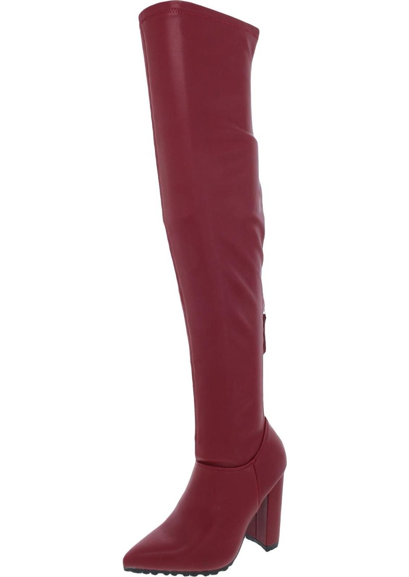 Madden Girl Signaal Womens Faux Leather Tall Over-The-Knee Boots