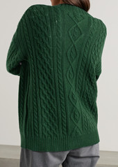 Madeleine Thompson Allegra Cable-knit Wool And Cashmere-blend Cardigan