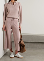 Madeleine Thompson Elm Ribbed Wool And Cashmere-blend Wide-leg Pants