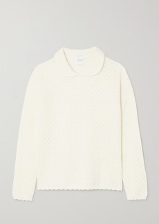 Madeleine Thompson Leith Clark Nipigon Scalloped Open-knit Cashmere Sweater
