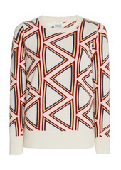 Madeleine Thompson - Women's Triangle Jacquard-Knit Cashmere Sweater - White - Moda Operandi