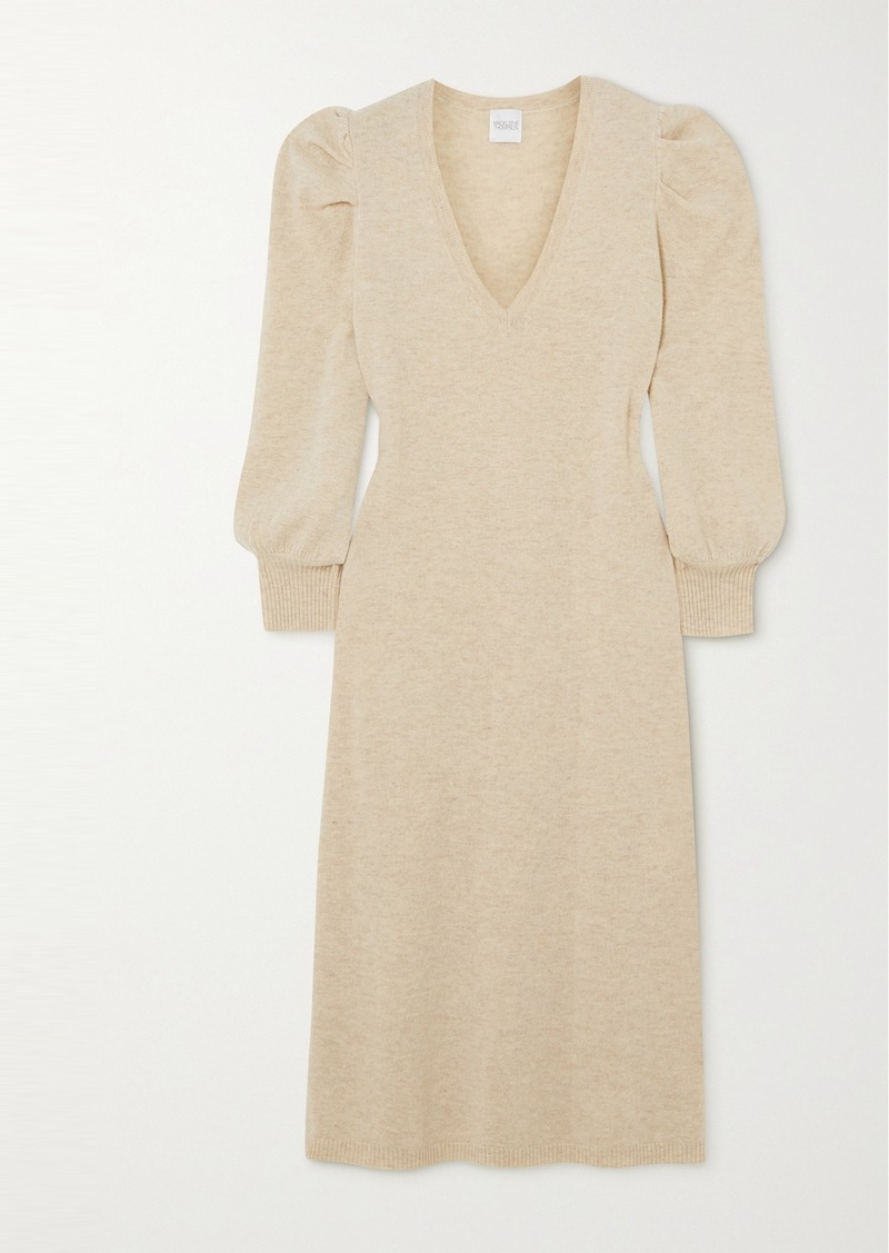 Madeleine Thompson Raine Wool And Cashmere-blend Midi Dress