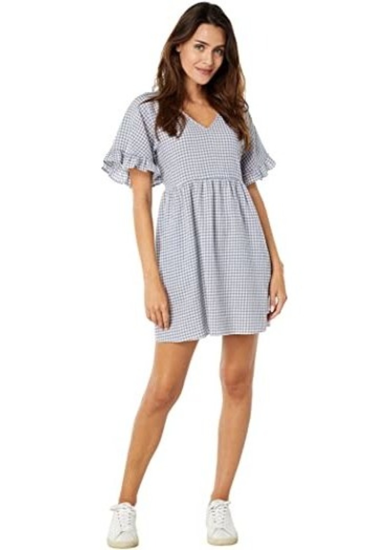 Re)sourced Crinkle-Knit Tiered Mini Dress