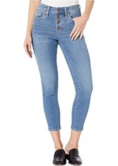 Madewell 9" High-Rise Skinny Crop Button Front in Dewey Wash