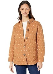 Madewell Quilted Belrose Shirt-Jacket in Bloom Dot