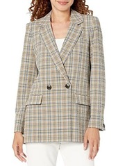 Madewell Caldwell Double-Breasted Blazer in Prejean Plaid