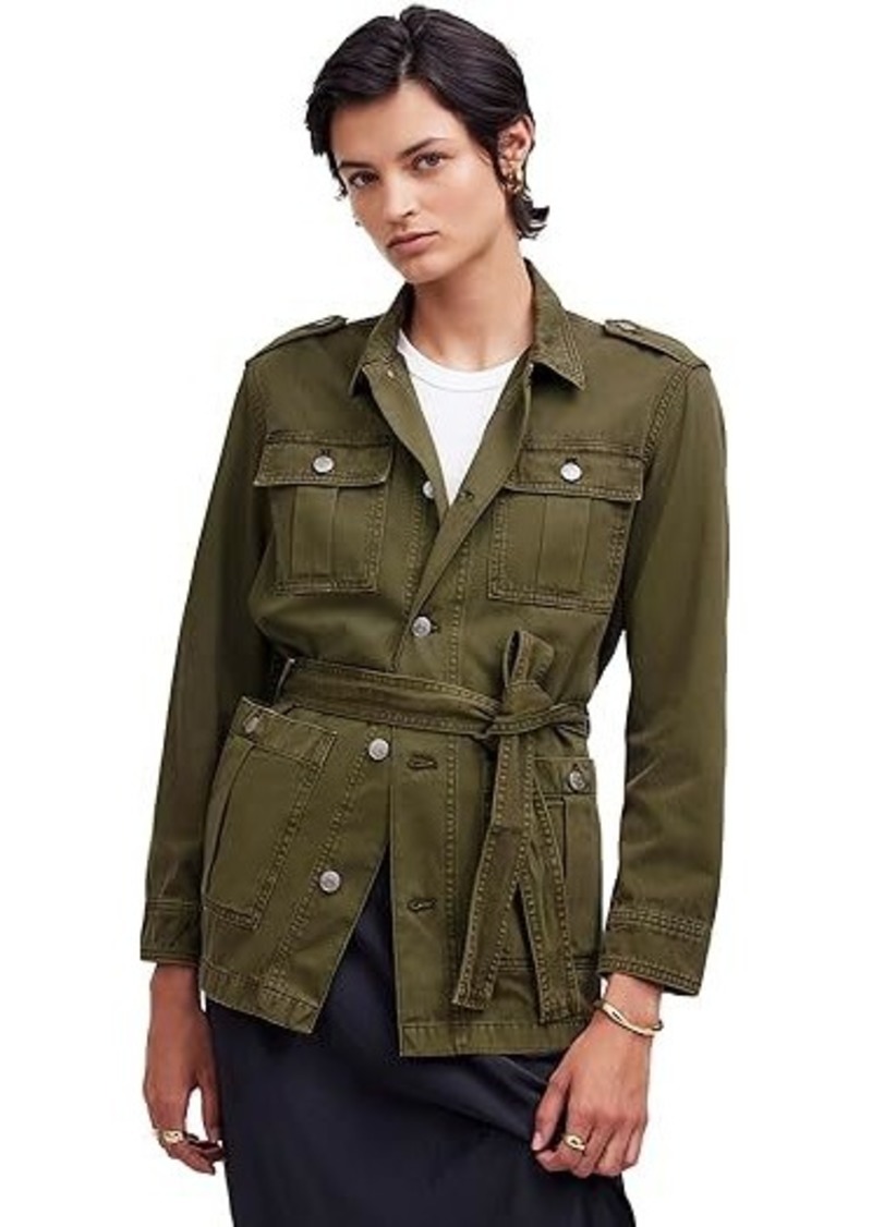 Madewell Chino Safari Jacket in Faded Ivy