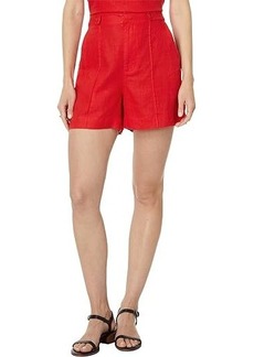 Madewell Clean Button-Tab Shorts in Linen Canvas