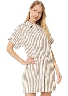 Madewell Collared Button-Front Mini Shirtdress in Stripe