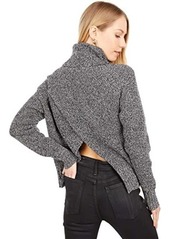 Madewell Eastbrook Turtleneck Cross-Back Sweater in Cotton-Merino Yarn