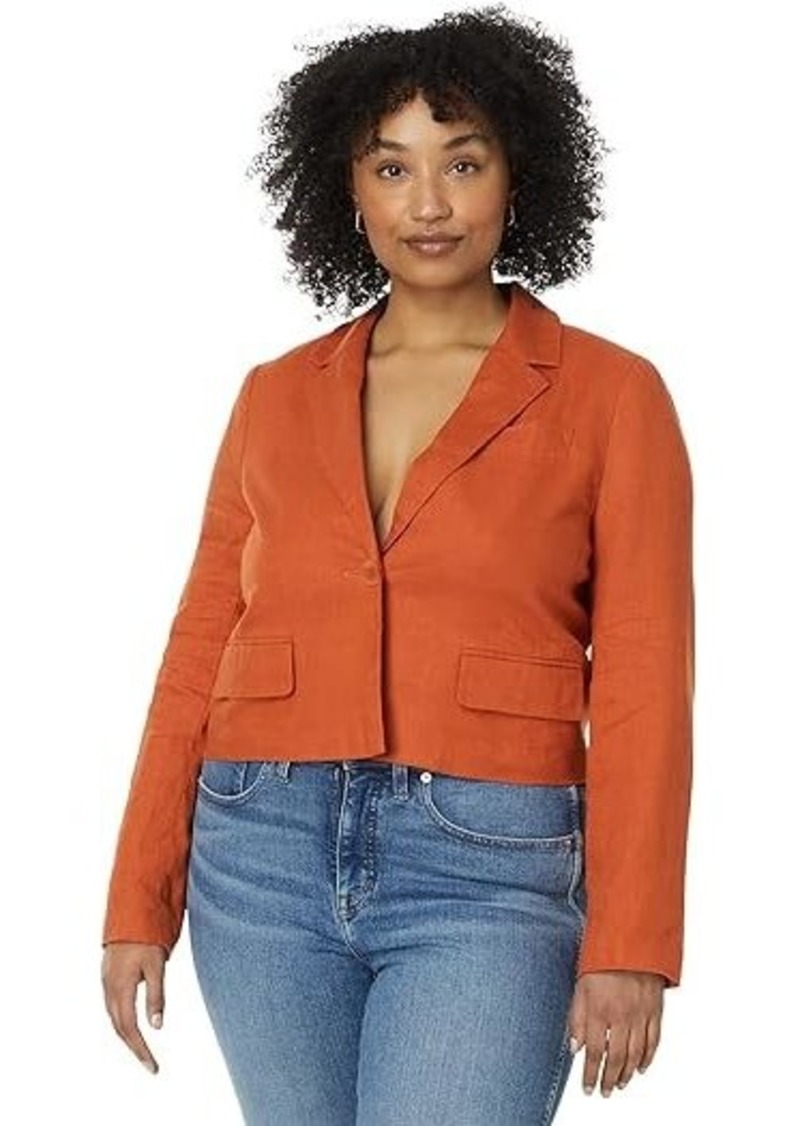 Madewell Cropped Blazer in 100% Linen