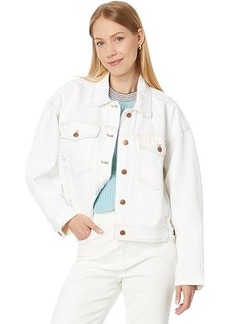 Madewell Cropped Denim Jacket in Tile White