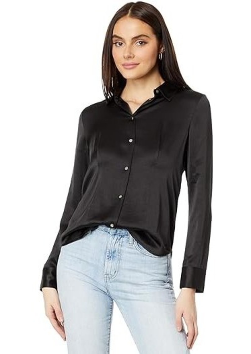 Madewell Darted Button-Up Shirt in Satin