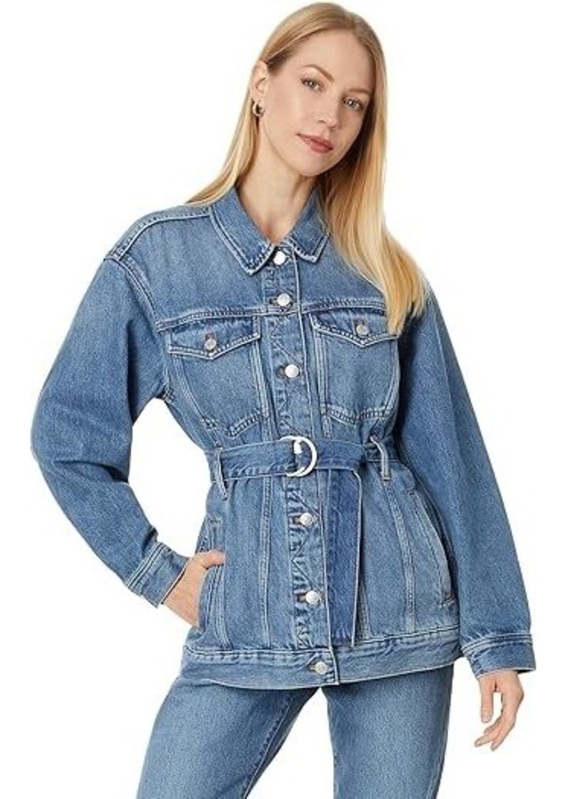 Madewell Denim Belted Oversized Trucker Jacket in Reston Wash