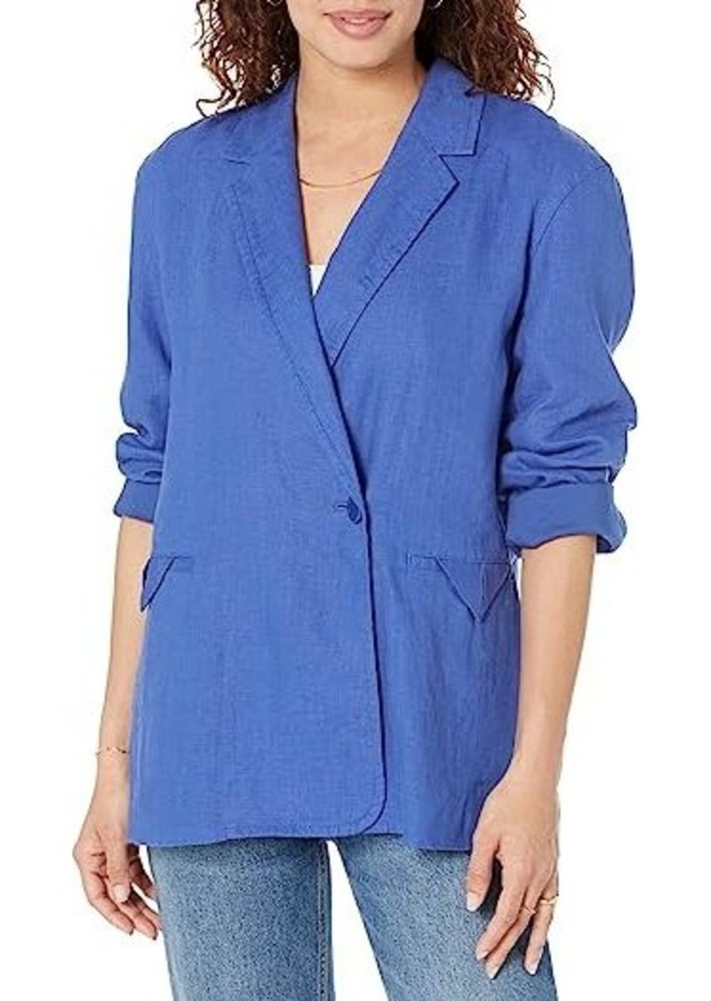 Madewell Double-Breasted Crossover Blazer in 100% Linen