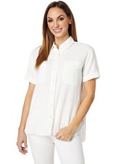 Madewell Lightspun Short-Sleeve Flap-Pocket Shirt