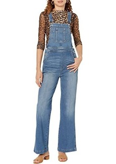 Madewell High-Rise Loose Flare Overalls in Demott Wash