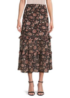 Madewell ​Floral Ruffle Tiered Maxi Dress