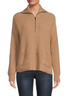 Madewell ​Glenbrook Merino Wool Blend Half Zip Sweater